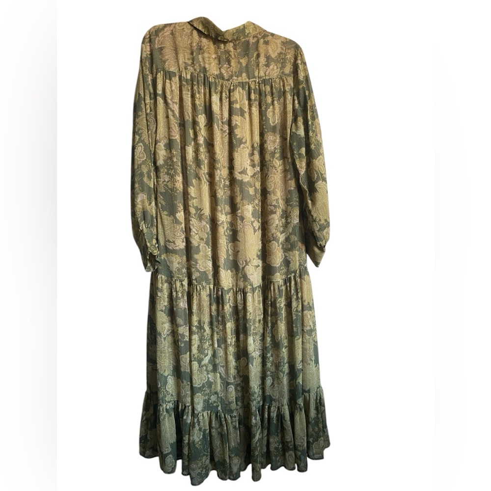 Dress Forum Los Angeles Floral Maxi Dress Green/Multi Size L - Picture 5 of 12